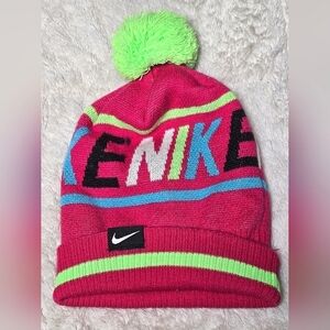 Girl's Nike Pom Beanie Winter Hat, One Size